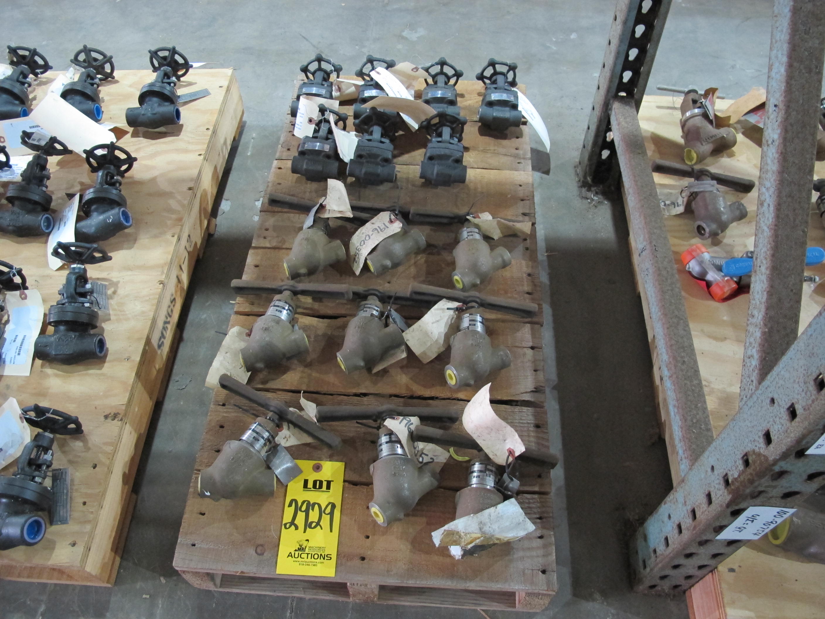 LOT PALLET W/ (16) ASSORTED VALVES (W-51) LOADING & HANDLING FEE $15-